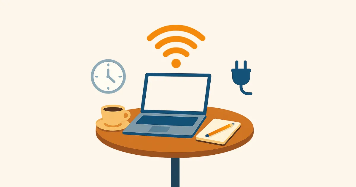 Wi-Fi・電源が使えるカフェ一覧｜時間制限と登録の手間を公式情報で比較