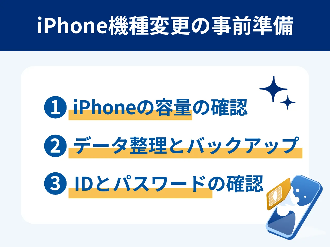 iPhone機種変更の事前準備