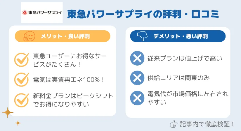 東急パワーサプライ（東急でんき＆ガス）は高い？評判＆口コミ・新料金プランも徹底解説！【2024年最新】