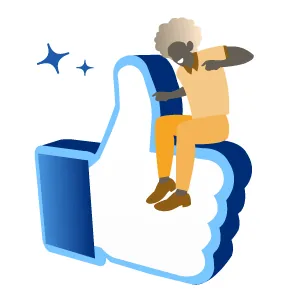 いいねマークのイラスト