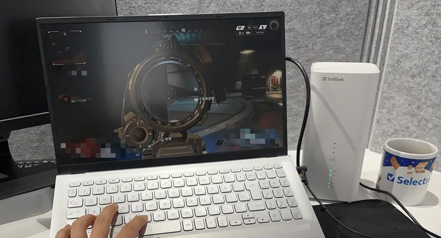 モバレコAirでapexをプレイしている様子