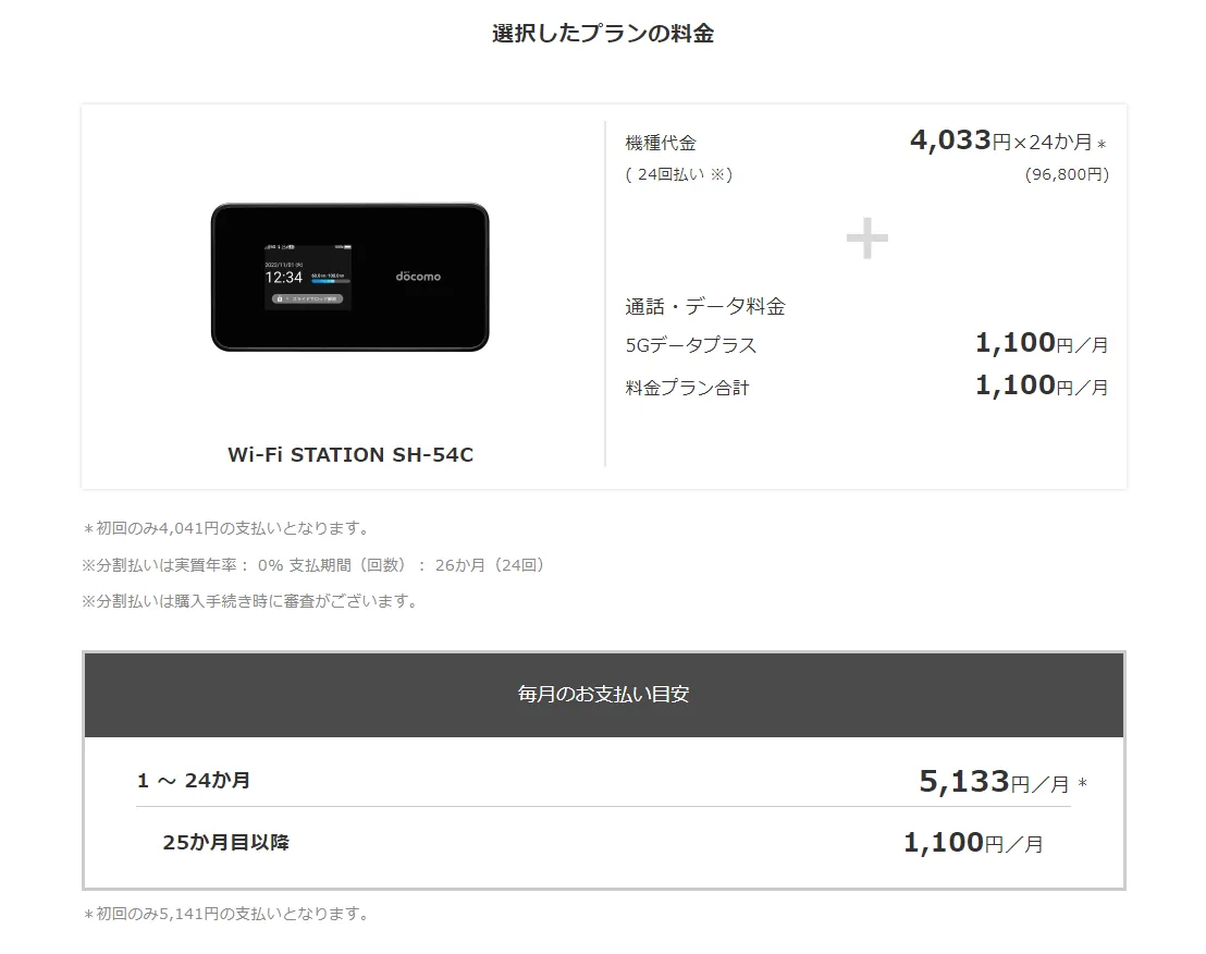 ドコモオンラインショップ端末購入方法