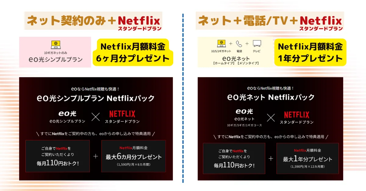 eo光 Netflixパックの特典