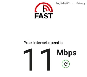 ギガセットWiFi速度測定