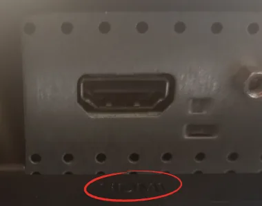 HDMI端子の写真
