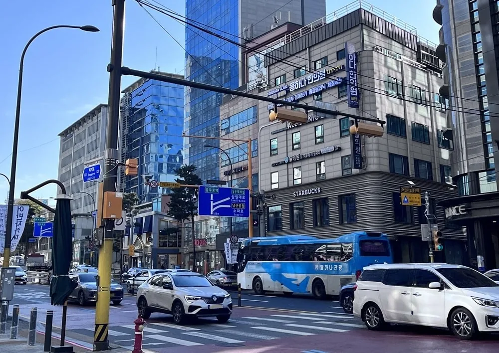 韓国の街並みの写真
