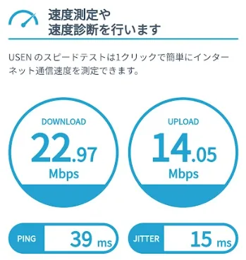 モンスターモバイル速度測定結果