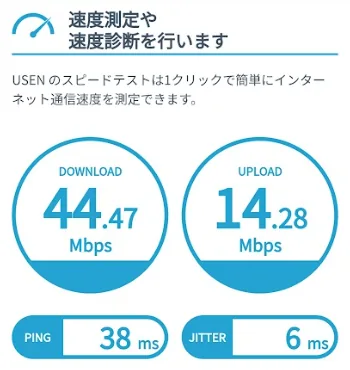 モンスターモバイル速度測定結果
