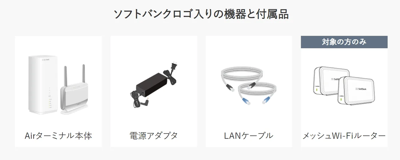 モバレコエアーの返却品リスト