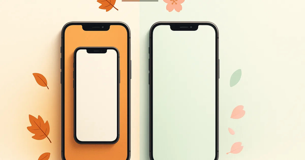 2026年秋と2027年春に分かれて発売されると予想されるiPhone 18シリーズのイメージイラスト